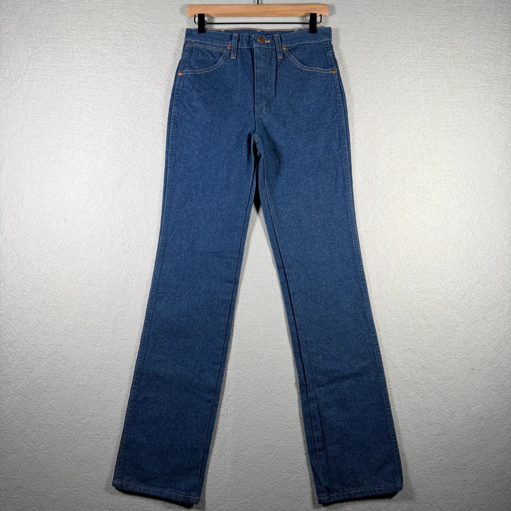 Wrangler 936DEN Cowboy Cut Slim Fit Jeans Mens 29x34 Blue Denim Straight Leg